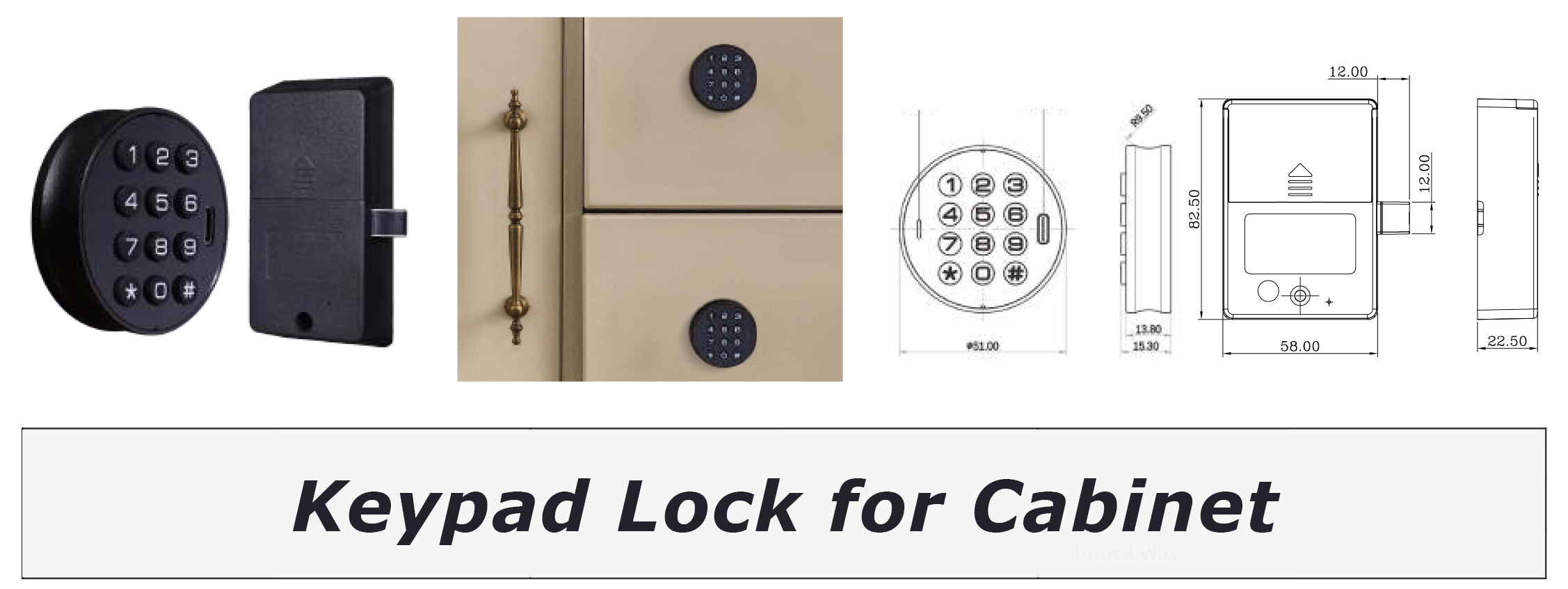 Keypad Lock for Cabinet